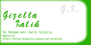 gizella kalik business card